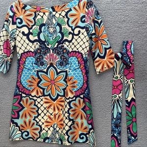 Lilly Pulitzer Womans size 0 Dress with belt Monkey motif design Summer mini.